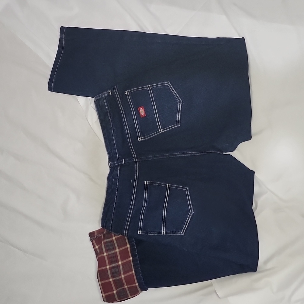 Dickies Jeans Flannel Lined Blue Jeans size 10R EUC